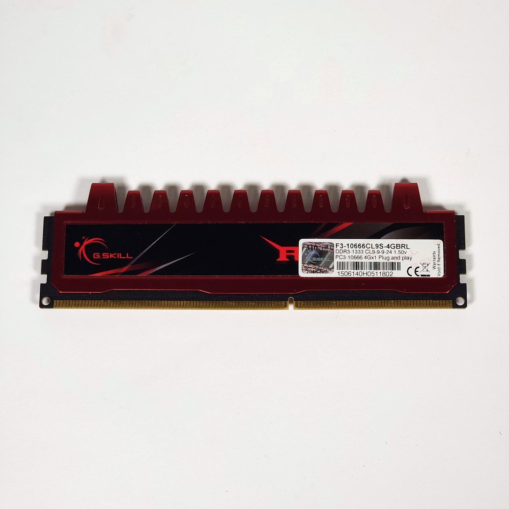 G.Skill Ripjaws 4GBx1 DDR3-1333 MHz PC3-10666 RAM Kit Tested & Working‎ Red